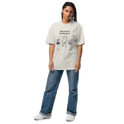 Believe In Gogh Oversized faded t-shirt